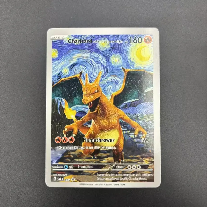 Collezione di carte fai da te 2023 SVP EN VAN GOGH/CAPPELLO IN FELTRO GRIGIO Self Made Singola carta Gioco classico Anime Carte regalo giocattolo — image 3