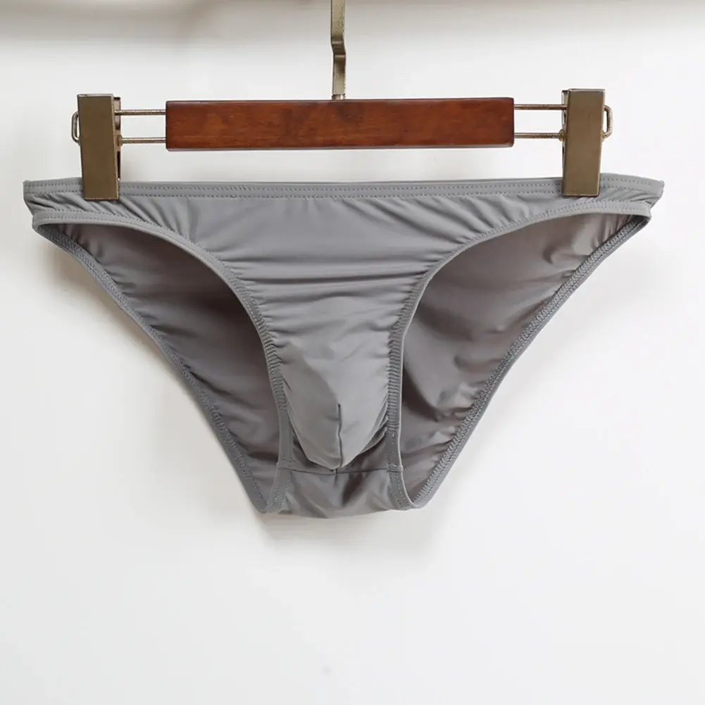 Uomini sexy rigonfiamento slip slip mutande mutandine bikini tinta unita slip trasparenti intimo pompa uomo mutandine lucide — image 9