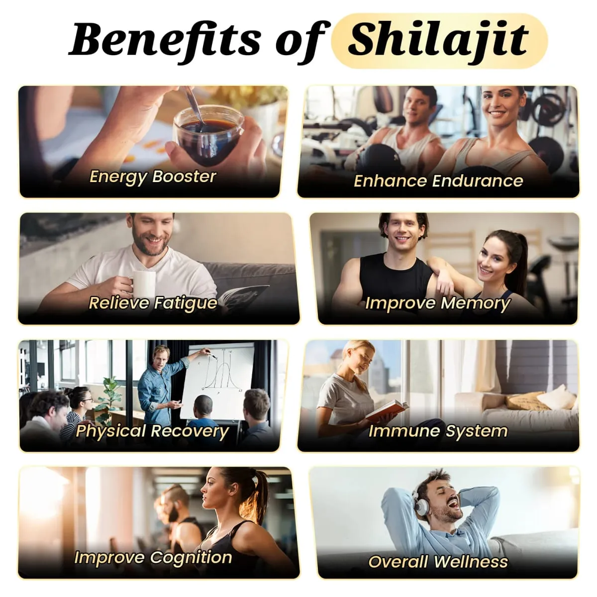 Mulittea مكملات شيلاجيت المعدنية الأصلية عالية النقاء مع 85+ من المعادن النزرة وحمض الفولفيك لقدرة الرجل على التحمل — image 5