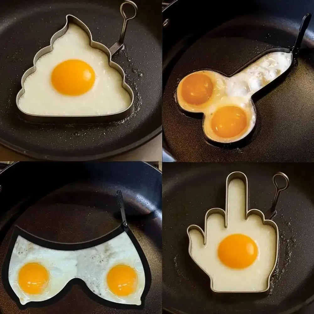 Nerezová forma na smažená vejce Palačinkovač Snídaně Pečení Kroužky na omeletu Nástroje na vaření Kuchyňské doplňky Gadget — image 7