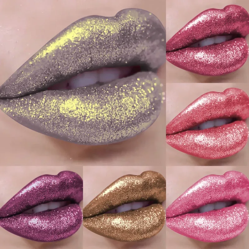 18 Colors Diamonds Glitter Lip Gloss Long Lasting Waterproof Liquid Lipstick Pearl Shining Lip Color Sparking Lip Makeup Women — image 7