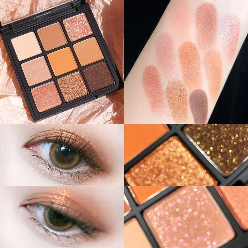 9-Izgara Göz Farı Paleti Glitter Sedefli Mat Akrilik Şeffaf Göz Farı Makyaj Uzun Ömürlü Kadın Güzellik Kozmetik 1 PC — image 17