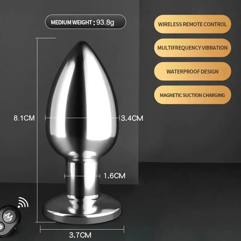 Elektroşok Anal Vibratör Mikro Akım Stimülasyonu Uzaktan Titreşimli Butt Plug Prostat Masajı Yetişkin Kadın Erkek Anal Seks Oyuncakları — image 8