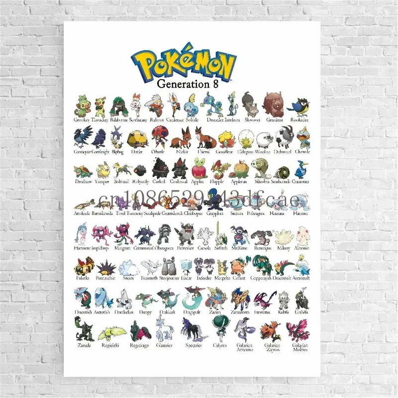 ญี่ปุ่นอะนิเมะ Pokemon โปสเตอร์ตกแต่ง Pikachu Charizard Wall Art สีน้ำภาพวาดผ้าใบ Modern Room Decor