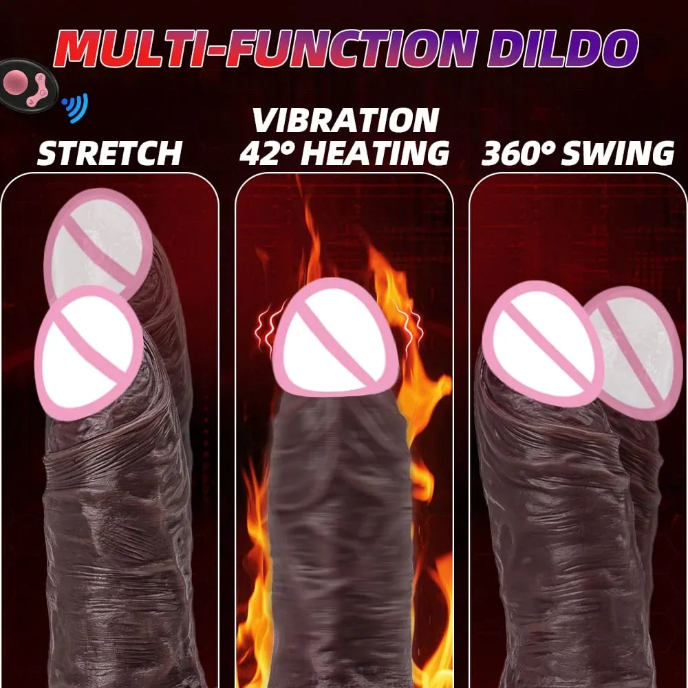 10 Modes Penis Vibrating Rotating Heating Telescopic Thrusting Dildo Vagina Dick Anal Use Unisex Electric / Manual Sex Toys