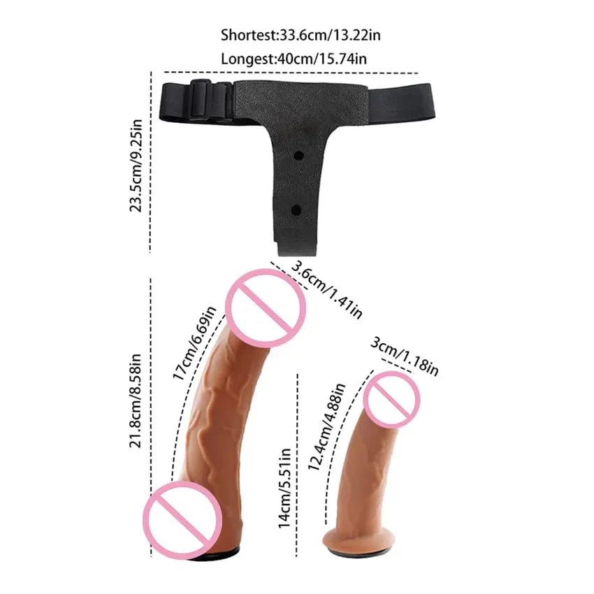Consolador telescópico de doble cabeza con correa, vibrador, masajeador portátil realista, bragas artificiales para lesbianas, productos para adultos, juguete sexual — image 5