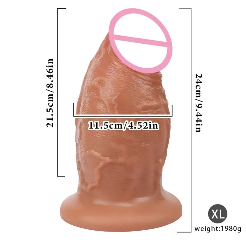 Super duża skóra Dildo Penis masażer prostaty pasek-on silikonowy realistyczny korek analny Masturbator seksowne dorosłe ogromne wibratory Sex zabawki — image 21