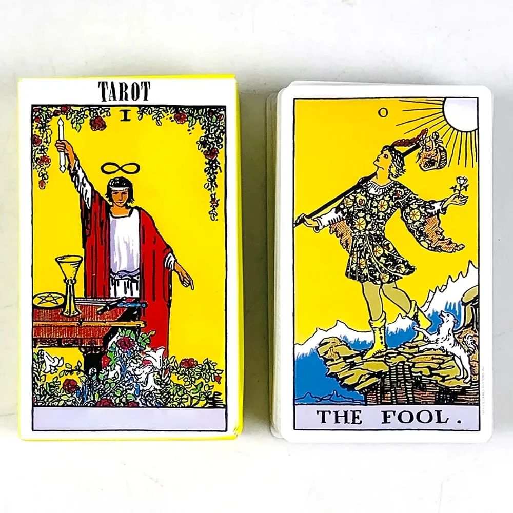 Terlaris Dek Tarot 78 Kad Versi Bahasa Inggeris Ramalan Kad Tarot Permainan Papan Permainan Kad dengan Buku Panduan Untuk Pemula — image 2