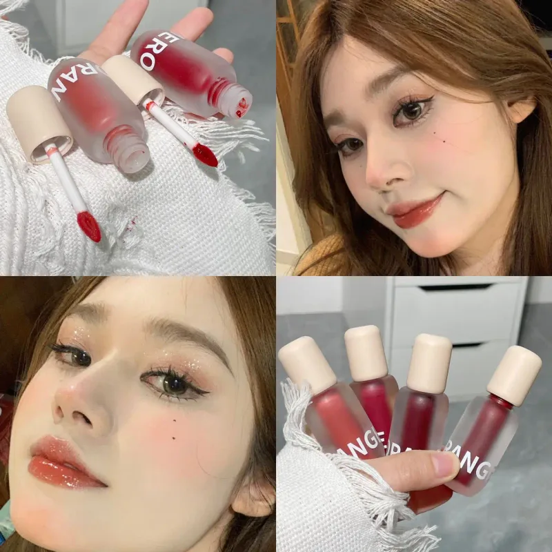 Matte Frosted Lip Gloss ลิปสติกเนื้อลิควิดไม่เหนียวเหนอะหนะให้ความชุ่มชื้น พิกเมนต์สีริมฝีปาก เครื่องสำอางแต่งหน้ารายวัน — image 6