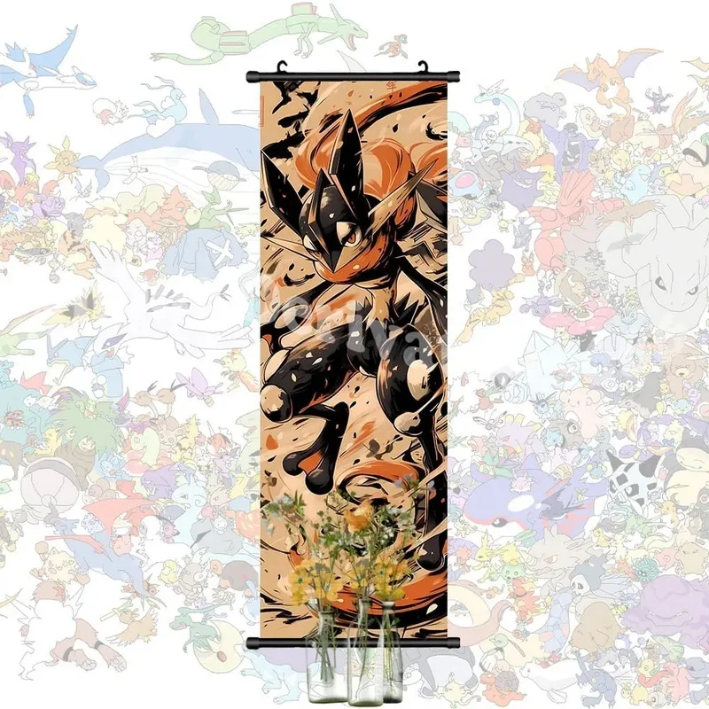 Poster stampato Anime Opere d'arte da parete Gengar Immagini Charizard Dipinto su tela Pikachu Appeso Pergamene Home Room Decor — image 30