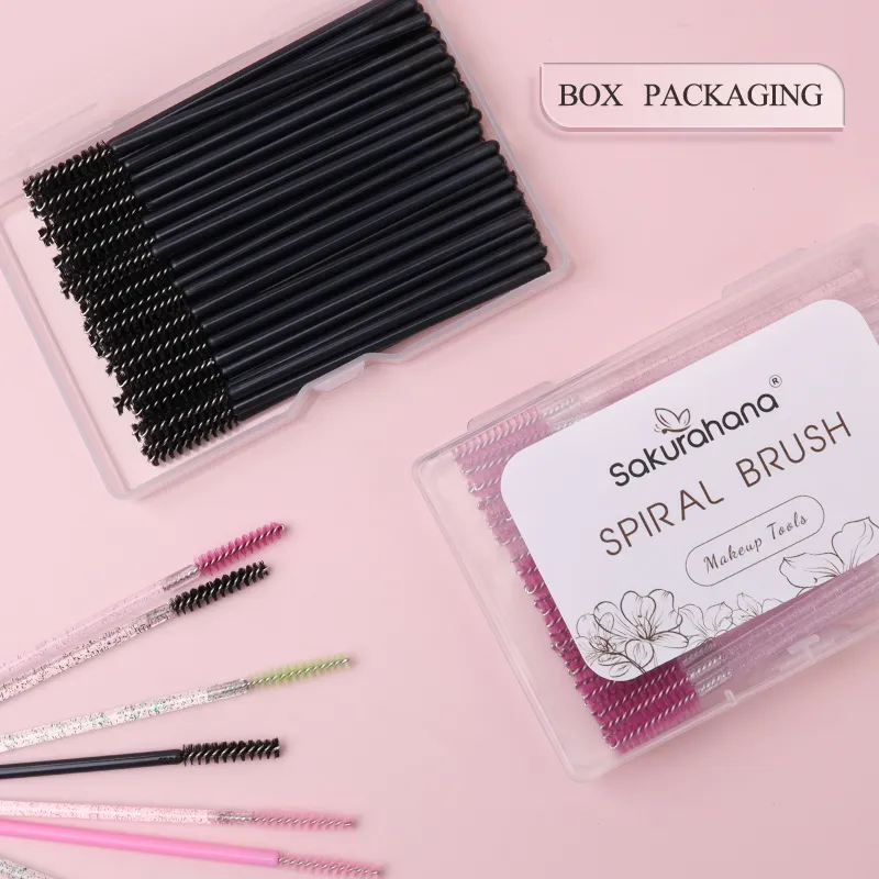 Baguettes de Mascara jetables, brosses à bobines, Micro outil d'extension de cils, maquillage, fourniture de cosmétiques de beauté, 50/100 pièces — image 5
