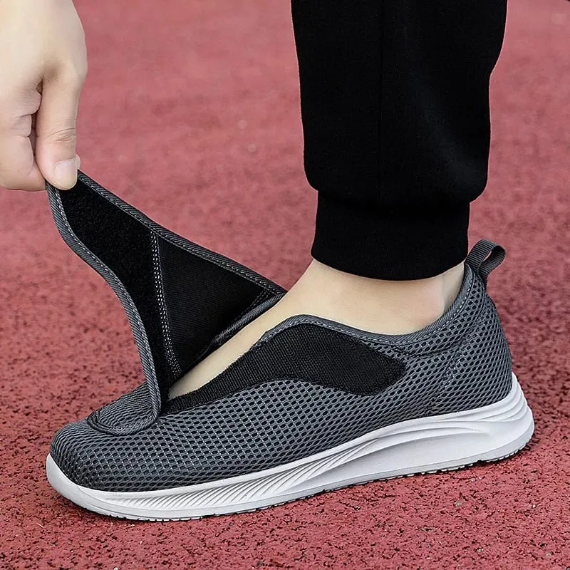 Verstellbare offene Schuhe für Herren, leichte, bequeme Diabetiker-Wanderschuhe, Turnschuhe für geschwollene ältere Füße, normale Breite — image 2
