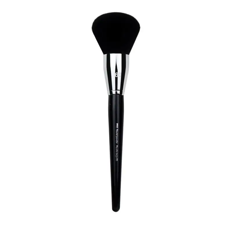 1 חתיכה Pro Round Powder איפור מברשות הגדרת איפור מברשת אבקת קונטור סינטטי שיער Angled Foundation ידית עץ