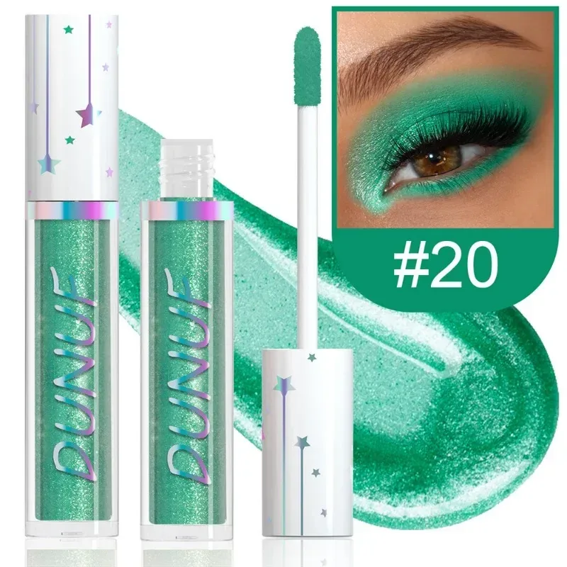 24 Farben Lidschatten-Stick, flüssiger Eyeliner, metallische Farbe, grün, Perlglanz, Glitzer, Lidschatten, wasserfest, Hochglanz-Make-up-Pigment — image 28