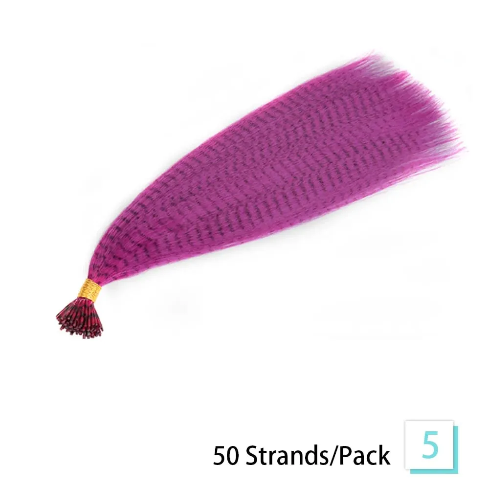 Estensioni dei capelli con piume sintetiche 16 pollici 50 fili/pacco Estensioni dei capelli colorati Estensioni delle piume dei capelli colorati per le donne — image 11