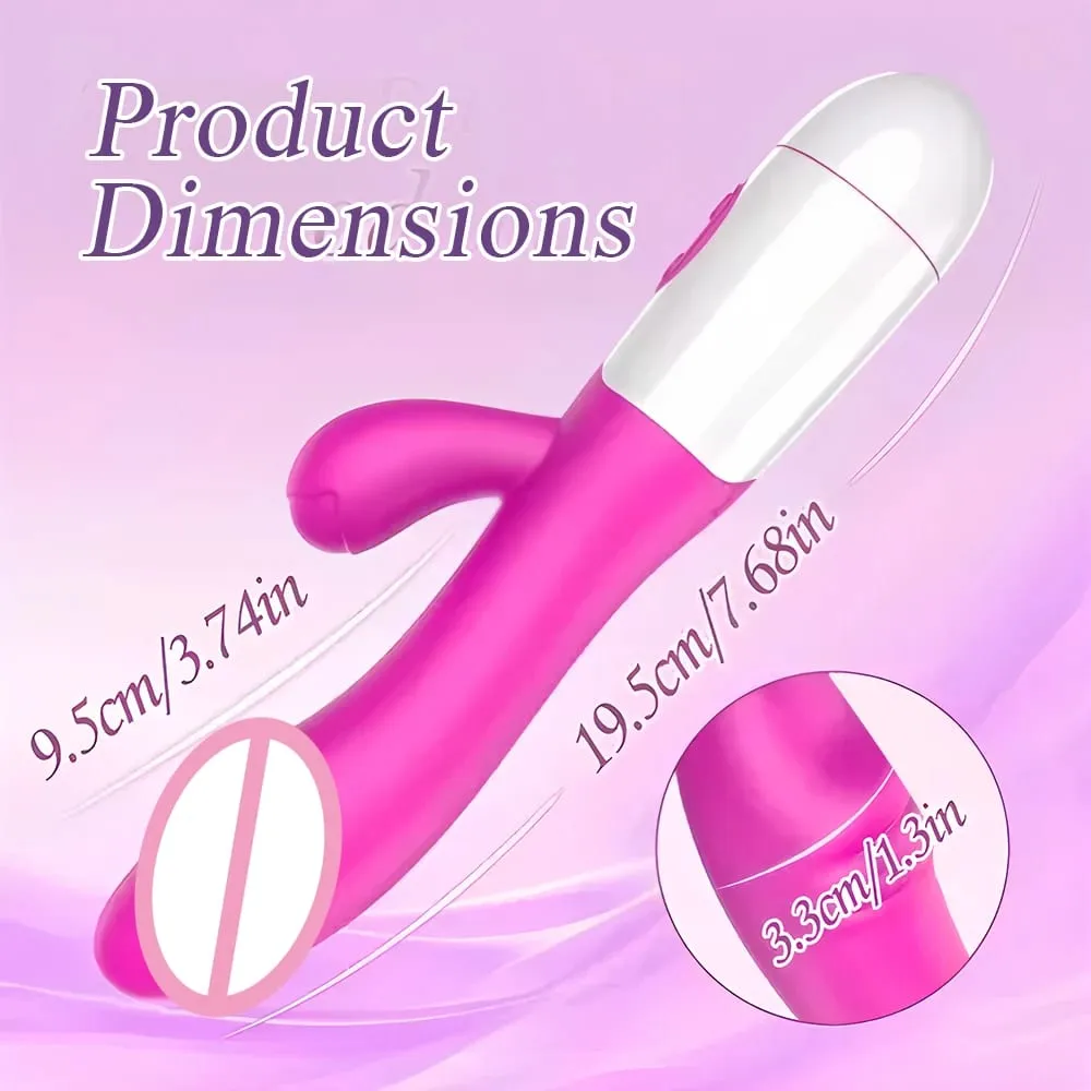 Vibromasseur lapin gode puissant double Vibration point G Stimulation du Clitoris masturbateurs masseur Vaginal adulte pour femmes jouets sexuels — image 4