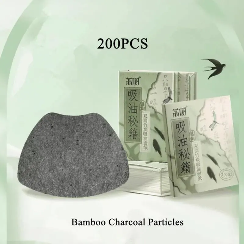 200 Blatt Löschpapier mit Puderquaste, Mixer, Schwamm, Ölkontrolle, ölabsorbierende Gesichtstücher, mattes Fix-Make-up-Werkzeug