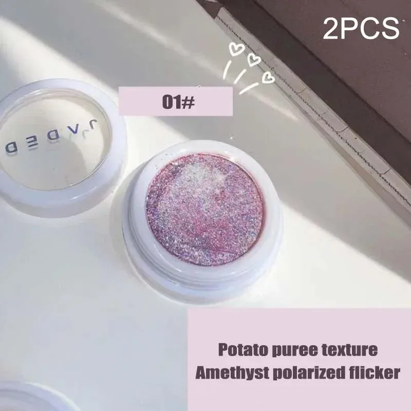 Monochromer Glitzer-Lidschatten, goldglänzender, erhellender Augen-Make-up, langanhaltender, aufhellender Augen-Make-up, perlmuttartiger Schimmer-Lidschatten — image 11