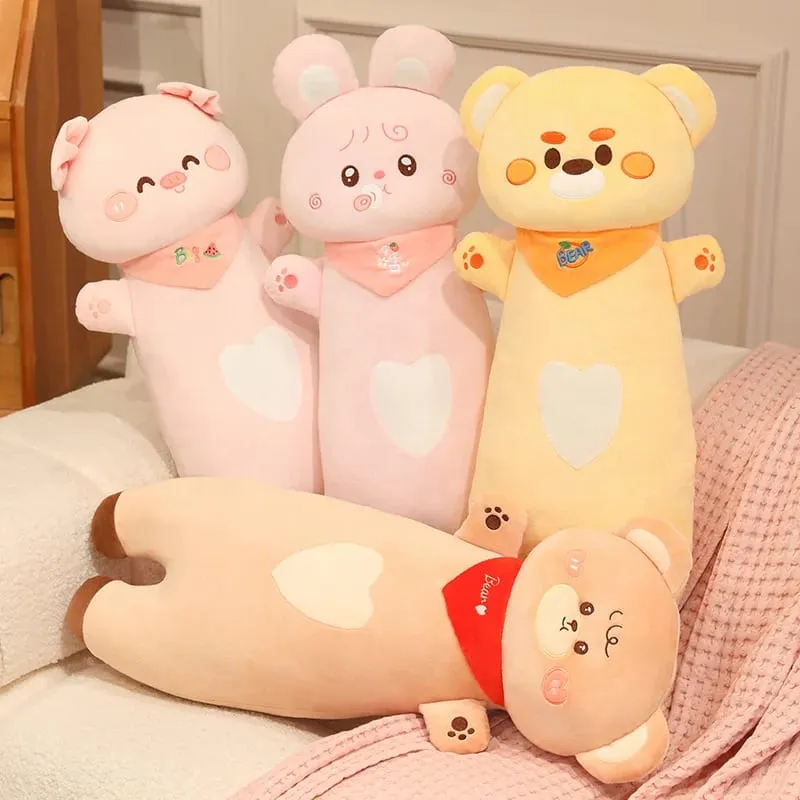 Aninimal หมอน Plush 60/80 ซม.กระต่ายหมูตุ๊กตาหมีตุ๊กตาหมีตุ๊กตาหมอน Kawaii ของเล่นตกแต่งบ้านมาพร้อมกับ Sleep ของเล่นวันเกิด Surprise ของขวัญ — image 5
