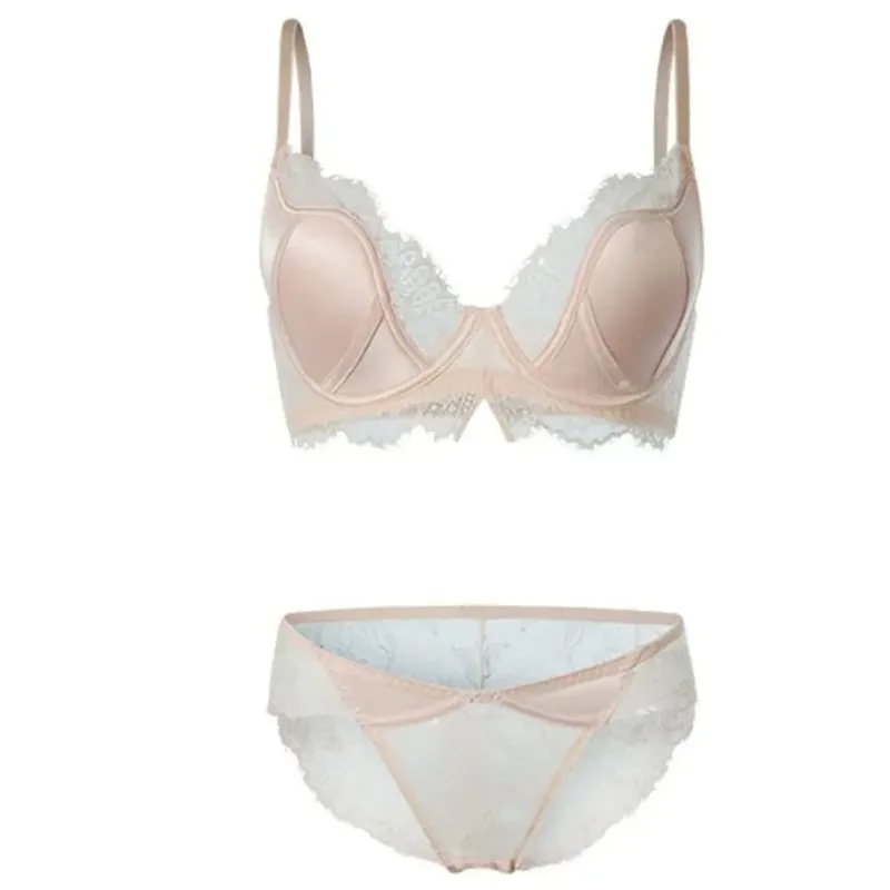 Push Up Bra Wanita Seksi French Lace Minimizer Liputan Penuh Wayarles Nipis Anti Kendur Sokongan Keselesaan Pakaian Dalam S-XL — image 9