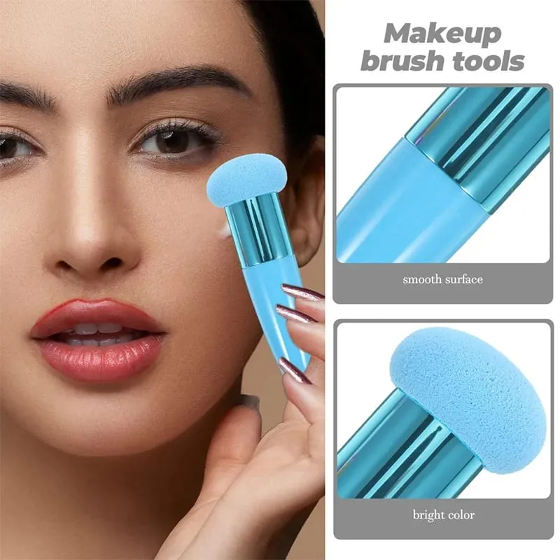 Nuovo pennello per trucco con testa a fungo, spugna per trucco di bellezza con manico, trucco per strumenti di trucco professionali per donne alla moda