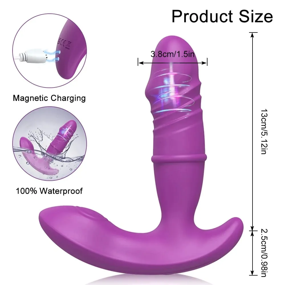 APP สวมใส่ Clitoral G Spot Thrusting Vibrator Panty เครื่องสั่น Dildo Clitoris Butt Plug Stimulator Sex Toy สำหรับผู้หญิงคู่ 18