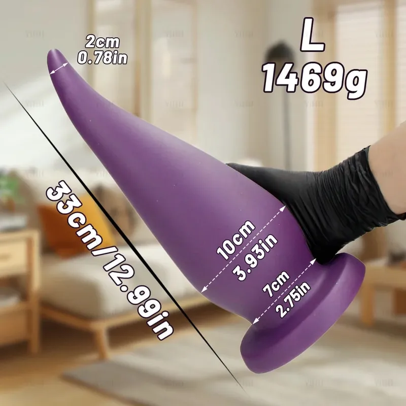 6/8/10/11cm Super Tebal Dubur Buttplug Ekstra Panjang Dubur Plug Fisting Dildo Penembusan Dubur Mainan Seks untuk Wanita Lelaki Urut Prostat — image 10