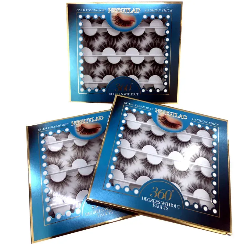 12 pairs of Multipack 3D mink false eyelashes handmade soft and fluffy natural eye makeup tool — image 1