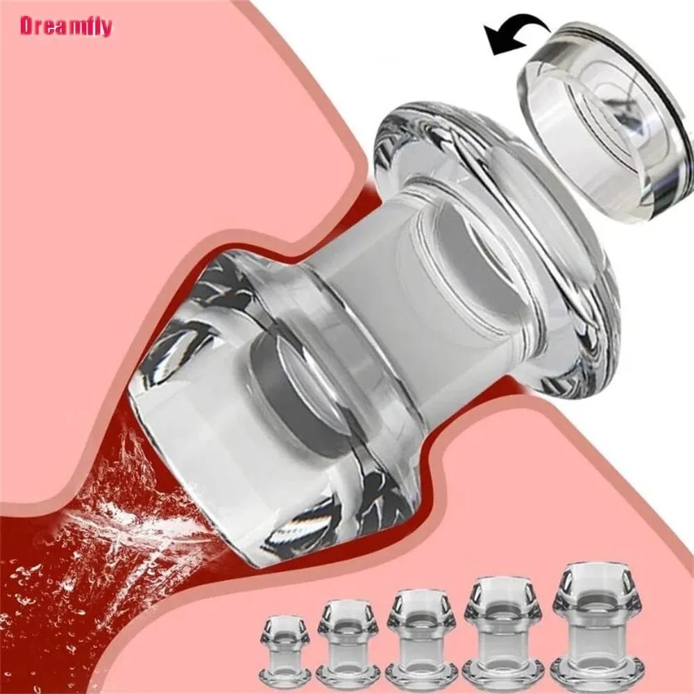 Hollow Anal Plug Silicone Butt Plugs with Stopper Anal Dilator Anus Tunnel Expansion Prostate Massage Sex Toys For Woman Men Gay — image 1