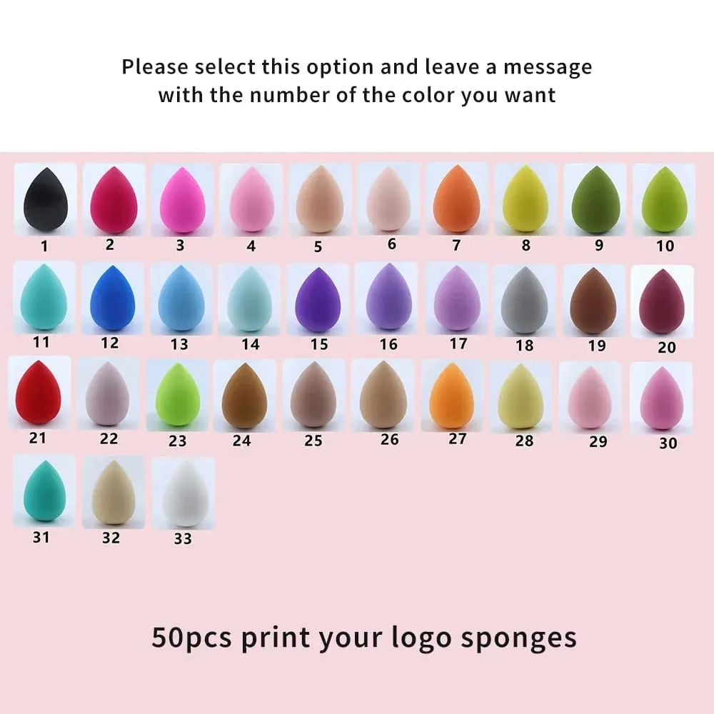 Esponja de maquillaje cosmética hidrófila, esponja sin látex, lavable, con logotipo personalizado, 50 Uds. — image 5