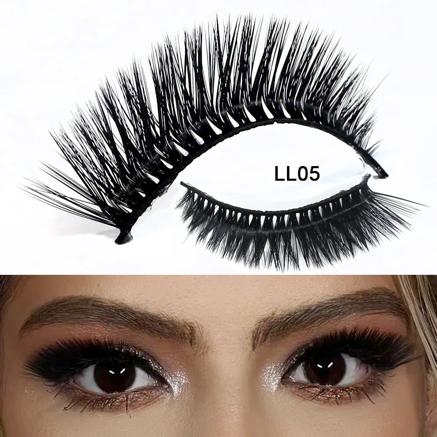 RED SIREN L Shape Cat Eye Lashes New Design Wispy Natural Mink Lashes Korean Makeup Eyelash — image 7