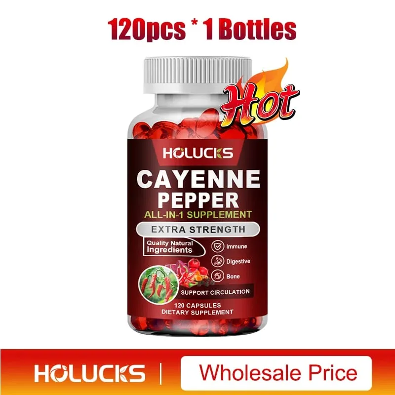 Cayenne-Pfeffer-Kapseln mit Vitamin D3 K2 fördern die Durchblutung, fördern die Verdauung, steigern den Stoffwechsel und unterstützen die Gesundheit der Gelenke und Knochen — image 8