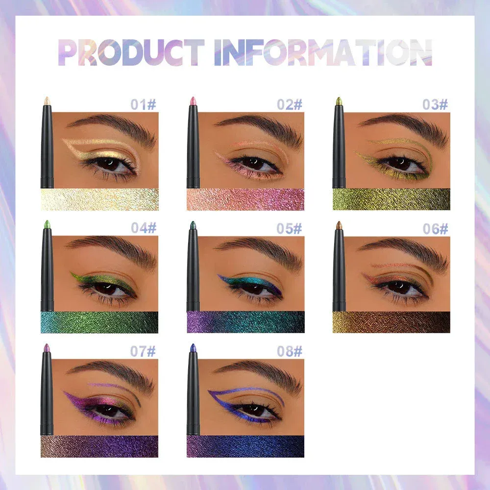 Chameleon อายไลเนอร์เจลปากกากันน้ำ Chameleon อายแชโดว์ดินสอยาว MultiChrome อายไลเนอร์ Glitter ไฮไลท์ Eye Makeup — image 4