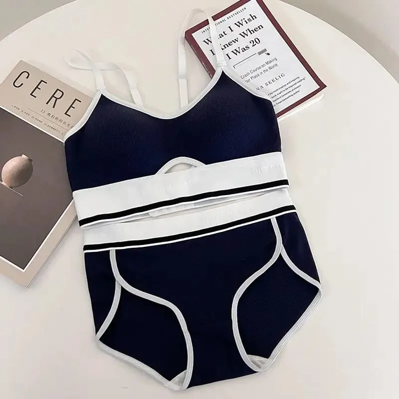 Nahtlose Sport-Bralette für Teenager, kabellos, Anti-Sagging, dünne Körbchen, kleine Bruststütze, Racerback, leichtes BH-Set, Dessous — image 16