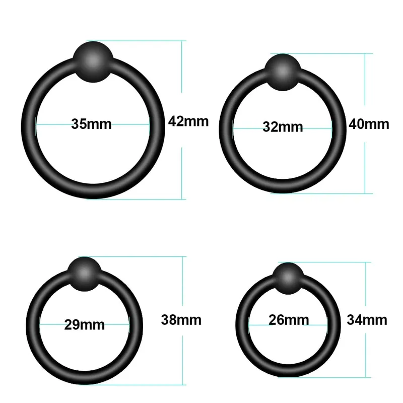 3 dimensioni PCS Anelli per pene in silicone Anello per pene maschile per l'erezione Miglioramento di lunga durata Giocattoli adulti del sesso più forti per uomini Coppie 18+ — image 9