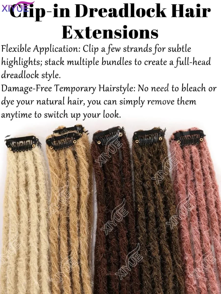24 tommer syntetisk BB Clip Dreadlock-hårforlængelse Dreadlock-extensions Hip-hop Ombre-hårforlængelser African Tribe Style XY — image 6