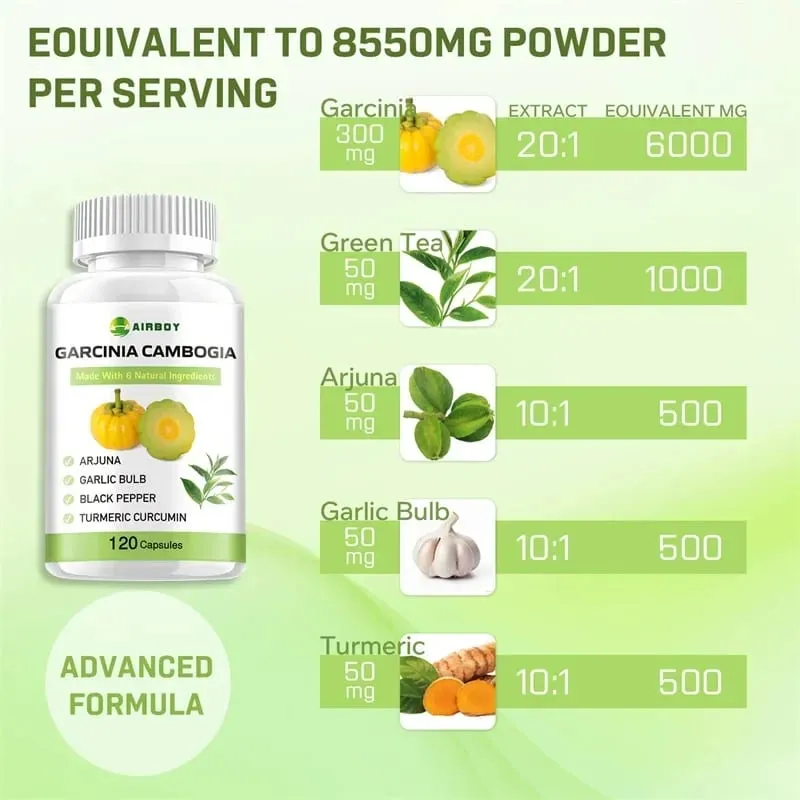 Garcinia Cambogia Capsules - Fat Burning Weight Management Appetite Suppression Metabolism Boosting — image 4