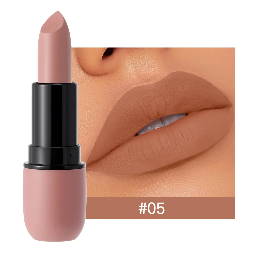6 สีเซ็กซี่ Matte ลิปสติก Waterproof Long Lasting Color Rendering Non-stick Velvet Lips Contour ดินสอผู้หญิงแต่งหน้าเครื่องสำอาง — image 10