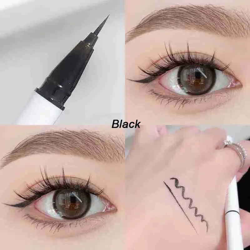 1PC สีขาว Liquid Eyeliner ปากกา Matte Black Long Lasting Waterproof Eye Liner ดินสอ Quick-drying Non-smudge eye แต่งหน้าสำหรับผู้หญิง — image 8