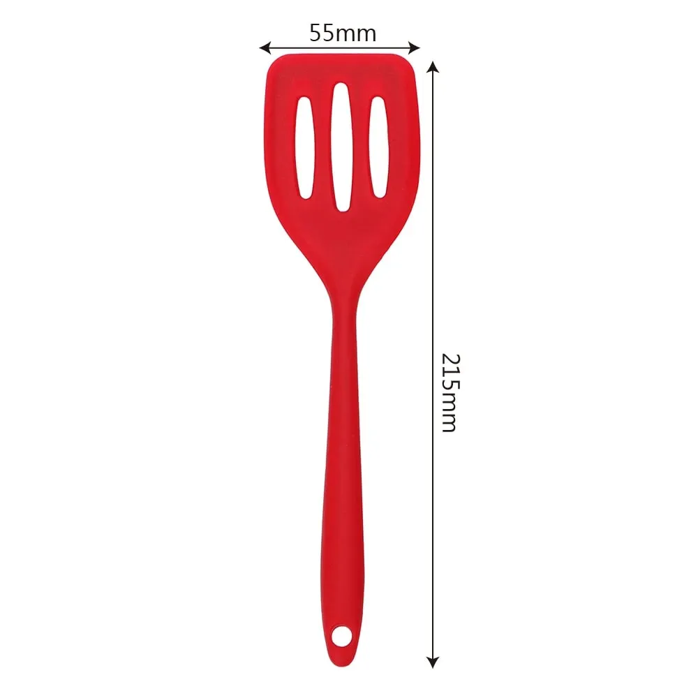 Gadget Peralatan Dapur Wajan Penggorengan Ikan Telur Sendok Turner Berlubang Sekop Goreng Peralatan Memasak Spatula Turner Silikon — image 6