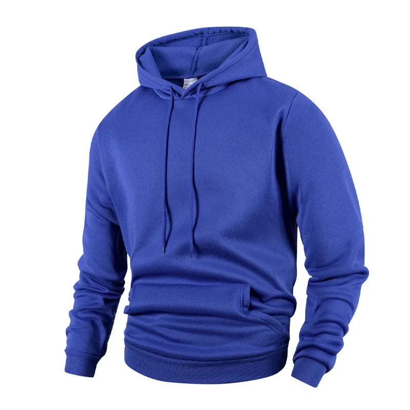 ผู้ชาย Casual Thicken Hoodies ฤดูใบไม้ร่วงฤดูหนาวเสื้อแขนยาวแฟชั่นหลวมสีทึบเสื้อกันหนาวฤดูใบไม้ผลิ WARM กลางแจ้ง Hoody — image 8