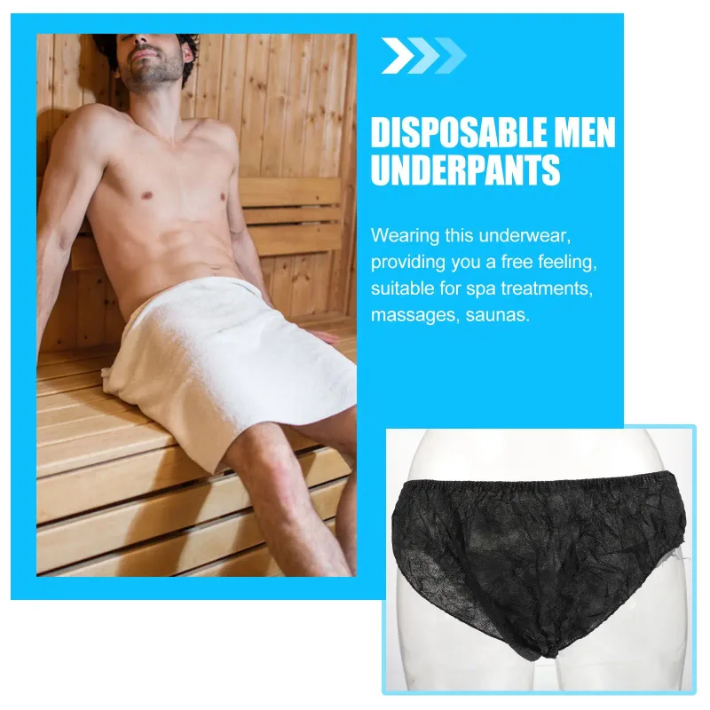 10 Pcs Disposable Non Woven Underwear Lightweight Emergency Briefs For Massage Sauna Male Underpants One Time Use Comfortable — image 4