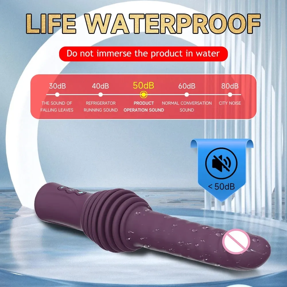 Telescopic Dildo Vibrator G Spot Clitoris Stimulator เครื่องนวดการสำเร็จความใคร่ Thrusting Retractable ช่องคลอดของเล่นของเล่นสำหรับผู้ใหญ่ผู้หญิง — image 5