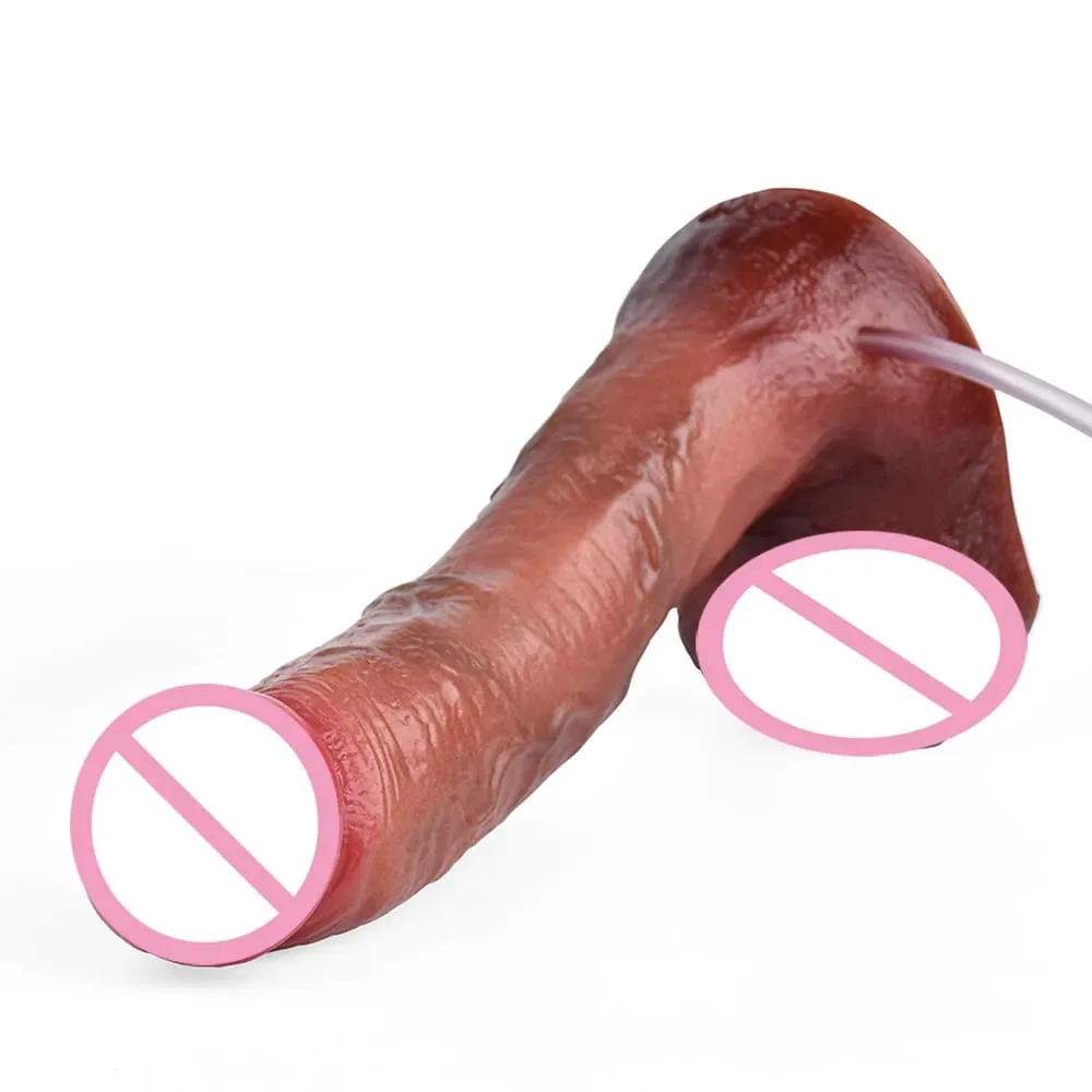 Lebensechte Squirting Penis Silikon Ejakulation Großer realistischer Dildo mit Sucker Skin Touch Anal Sexspielzeug für Frauen — image 4
