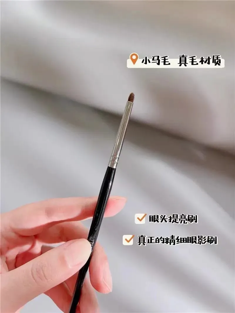 1 pezzo dettaglio piccolo ombretto pennello per trucco pony ombretto di precisione pennelli per trucco strumenti cosmetici sfumino affusolato — image 3