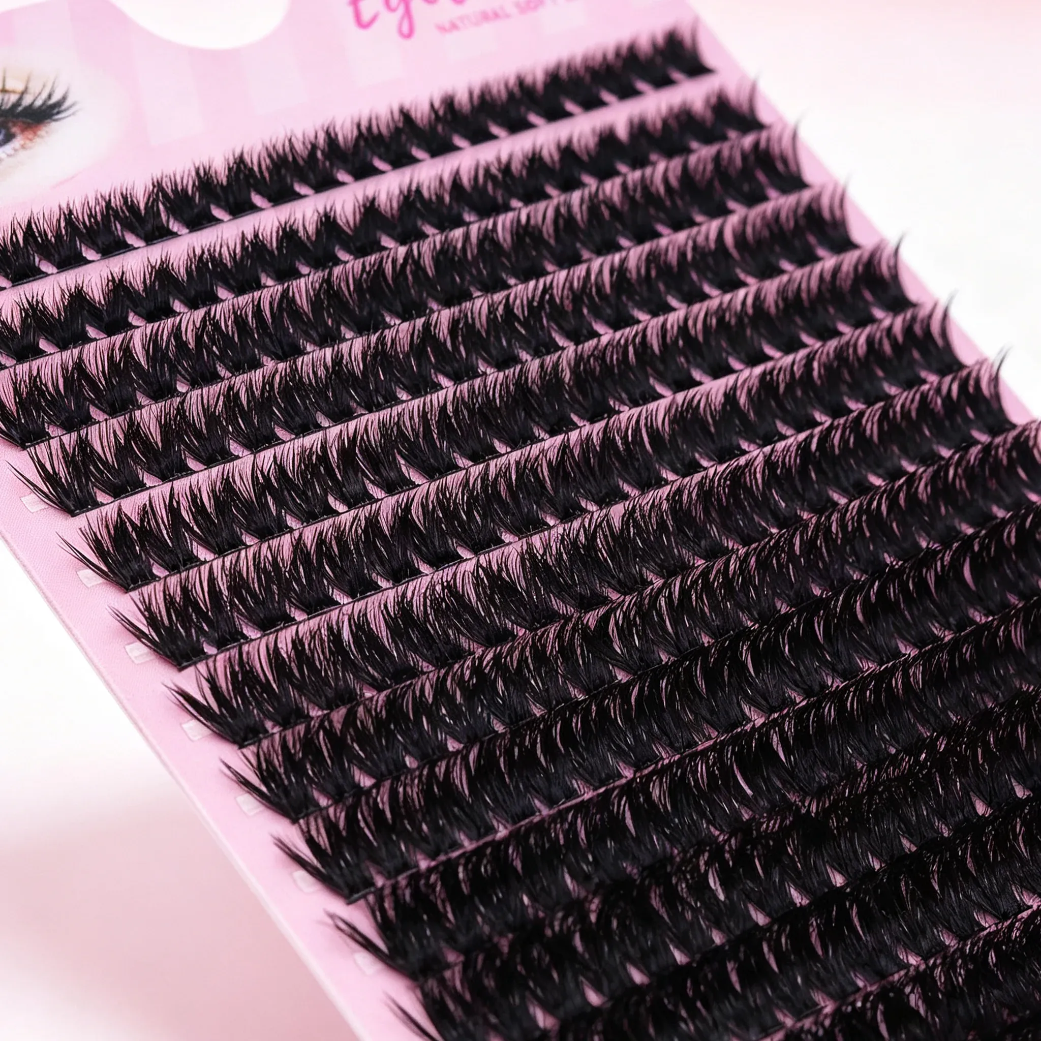 80D Faux Mink Cluster Lashes D Curl Volumen Individuelle vippeklynger Bløde segmenterede falske øjenvipper DIY Naturligt øjenmakeupværktøj — image 5