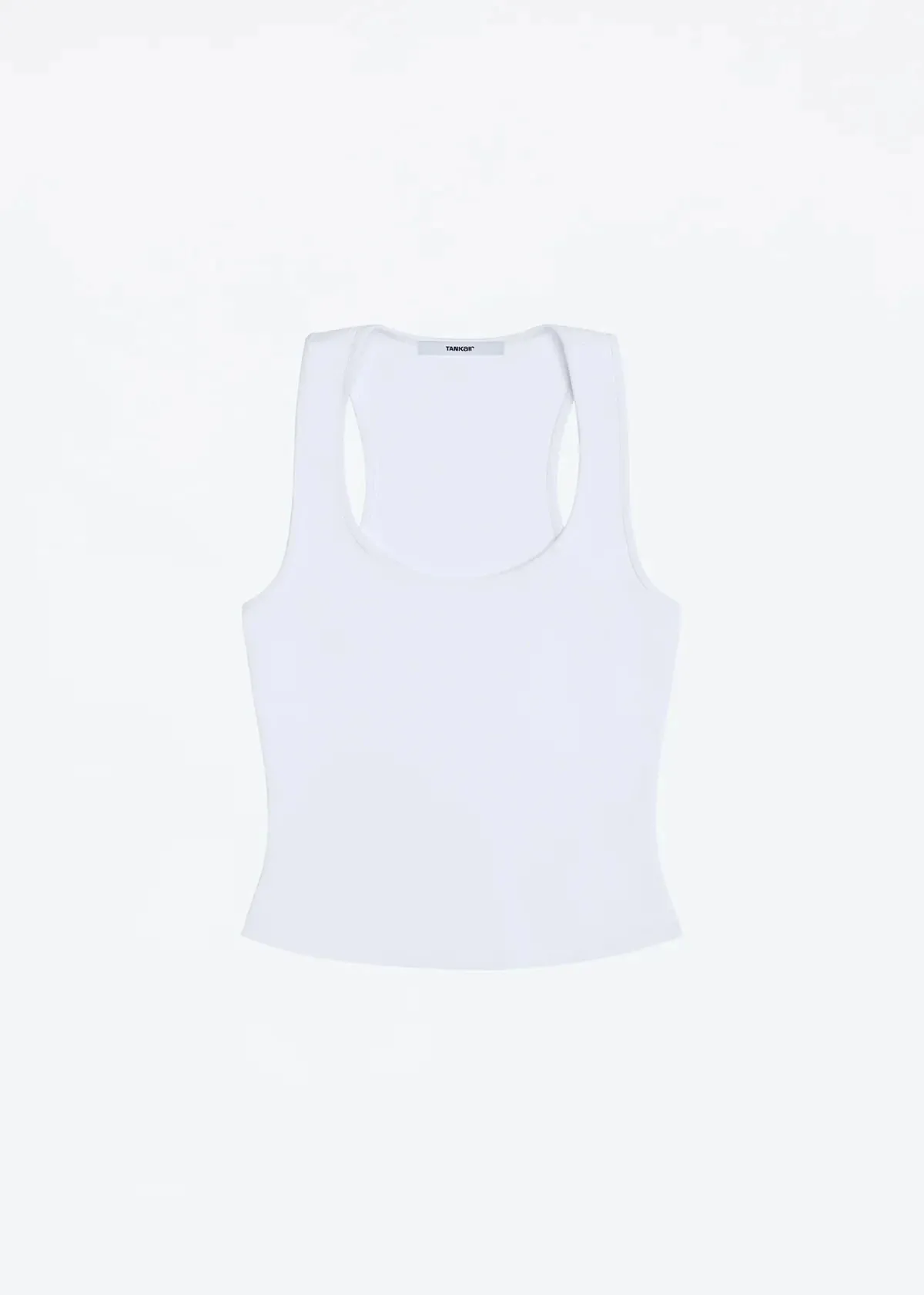 Débardeur classique en forme de X, dos nu, bleu bébé et gris brumeux, multicolore, confortable, taille élastique, ajustement serré, haut dos nu — image 13