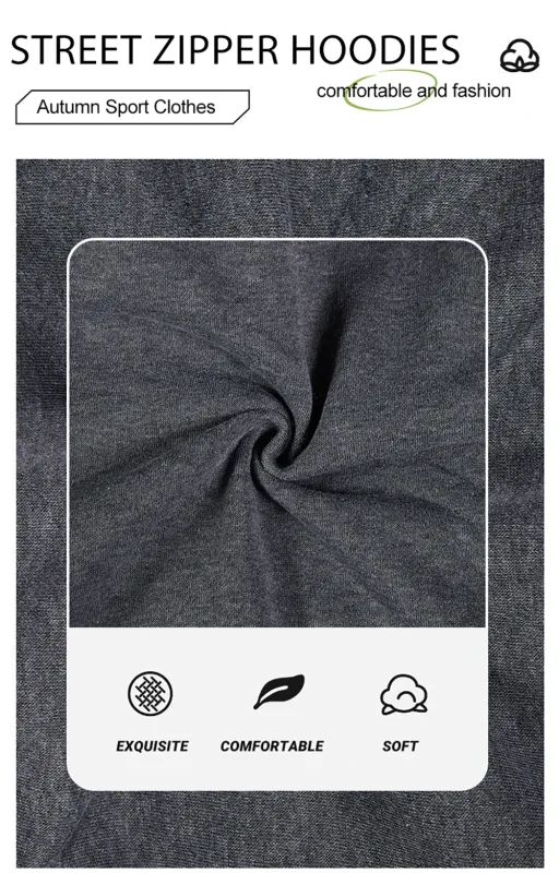 Customized Pattern Logo Diy Men Zipper Hoody Loose Pocket Long Sleeve Fashion Fleece Hoodies Retro Unisex Autumn Clothing — image 11