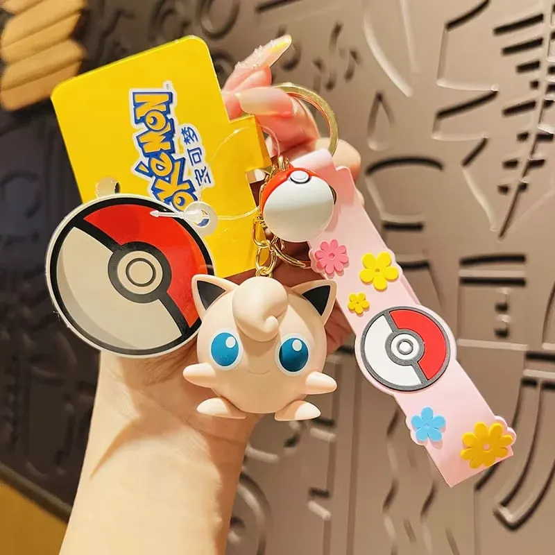 Pokemon Anime Figures Pikachu Gengar Meowth Keychain Car Key School Bags Backpack Decoration Desktop Decoration Toy Gift — image 8