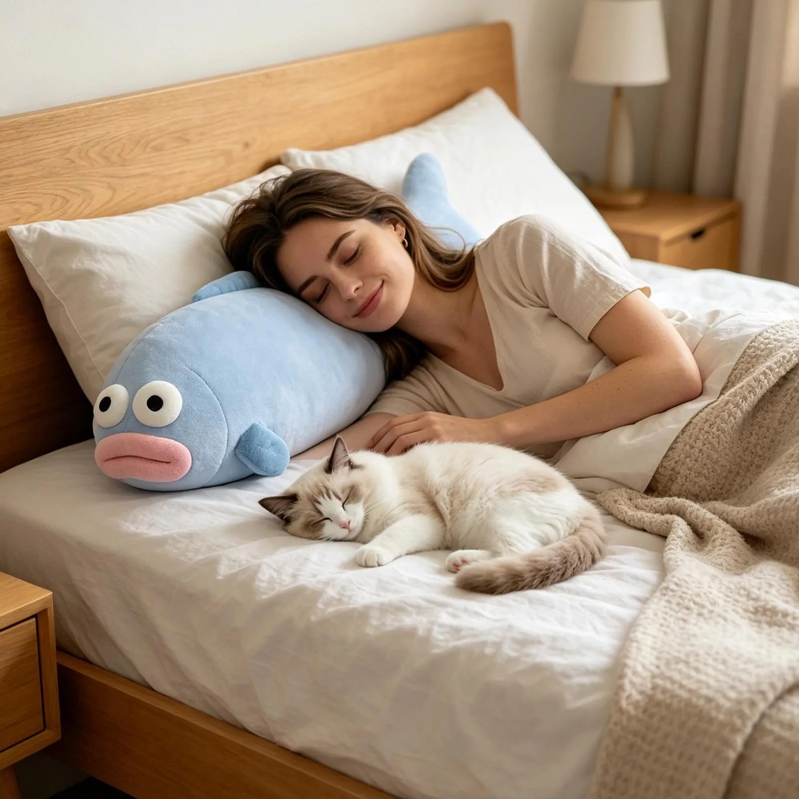 Kühlendes Kissen in Fischform, Eisseide, atmungsaktiv, Sommer-Kühlkissen für Wohnzimmer, Schlafzimmer, Büro, Nickerchen, Haustiergebrauch — image 5